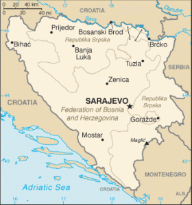 bosnia mapa